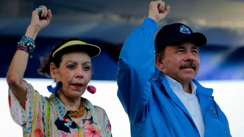 Presidente de Nicaragua y su esposa