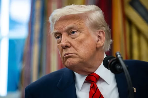 El presidente de Estados Unidos, Donald Trump, en un acto en la Casa Blanca, este 6 de mayo de 2025, desde donde reaccionó a la tensión entre India y Pakistán.