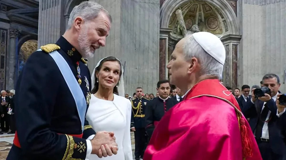 Visita al papa de los reyes de España