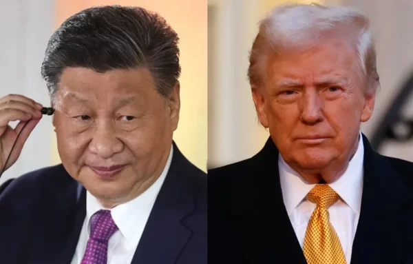 Combo de fotografías de archivo donde se observa al presidente de China, Xi Jinping (i), y al presidente de EE.UU., Donald Trump.