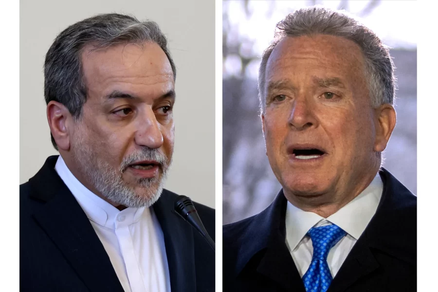 ministro de Exteriores Abbas Araghchi, a la izquierda, en Teherán, Irán, el 25 de febrero de 2025 y Steve Witkoff, a la derecha, enviado especial de la Casa Blanca ministro de Exteriores Abbas Araghchi, a la izquierda, en Teherán, Irán, el 25 de febrero de 2025 y Steve Witkoff, a la derecha, enviado especial de la Casa Blanca