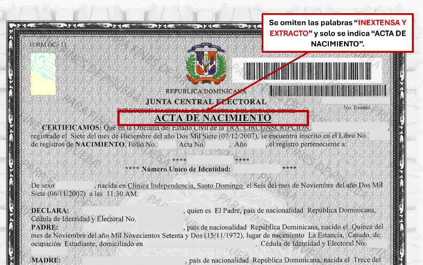 Las actas emitidas hasta ayer con  código QR tienen validez.