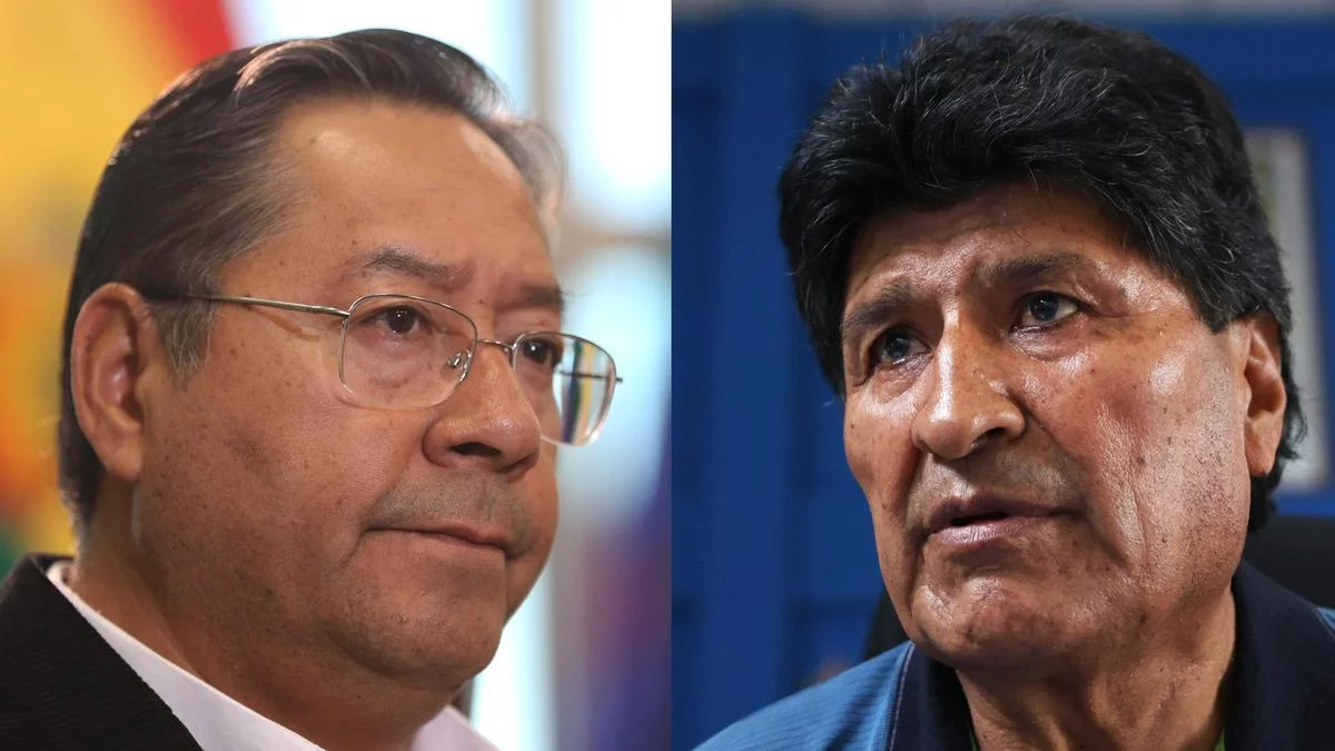 El actual presidente de Bolivia, Luis Arce, y el expresidente Evo Morales. Fuente externa