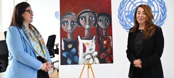 Ángela Vigliotta y Ghada Fathi Waly. Fuente externa