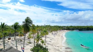 Vista de la playa en La Romana
