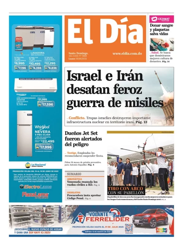 Edición impresa 16 de junio de 2025