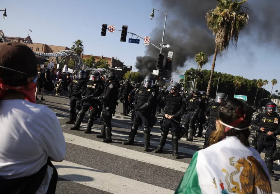 Los ángeles está fuertemente custodiado para evitar las protestas por redadas migratorias. Fuente externa