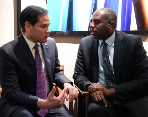 Marco Rubio y el canciller de Reino Unido David Lammy. Fuente externa