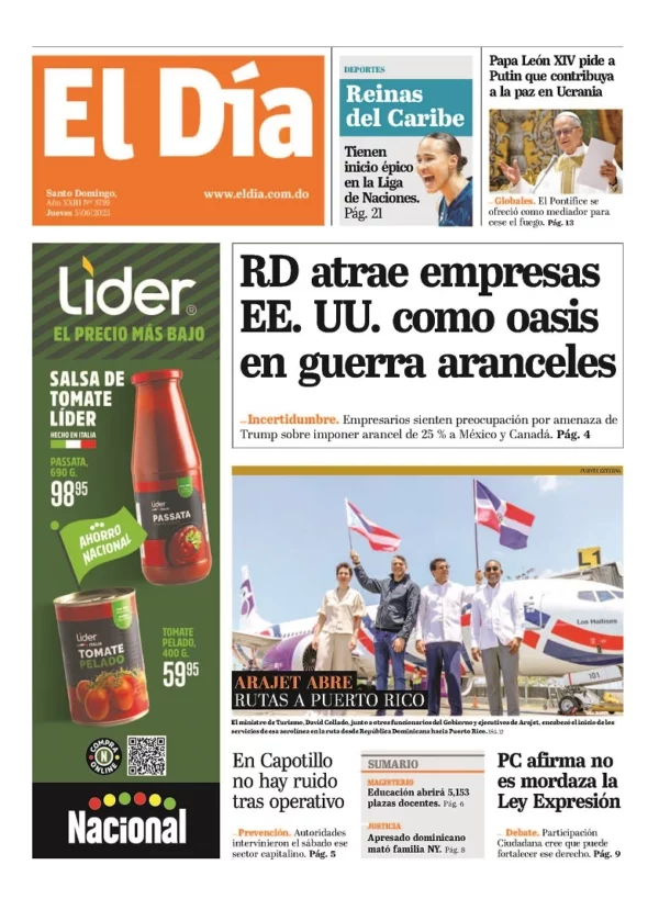 Portada edición impresa 05 de junio 2025