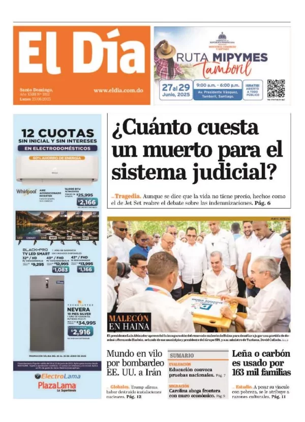 Portada impresa 23-06-2025