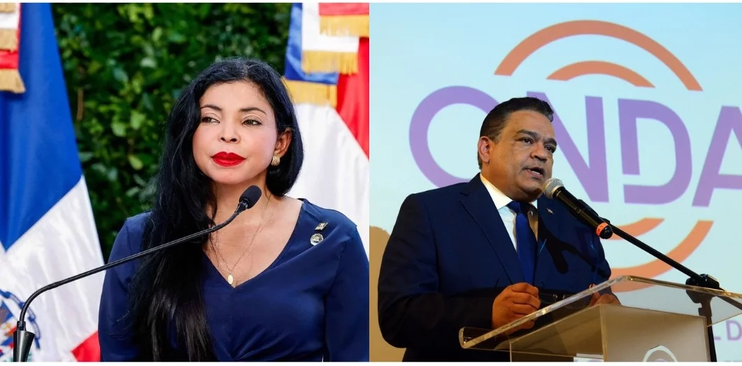 Procuradora general de la República, Yeni Berenice Reynoso y el director de la ONDA, José R. Gonell Cosme.