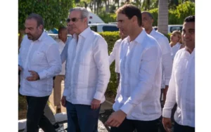 Rafael Nadal junto al presidente Luis Abinader