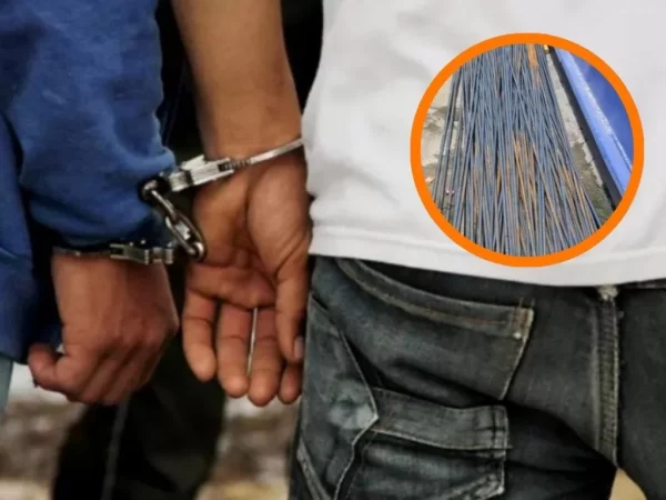 Policía apresa a dos hombres por robar 127 varillas en Higüey