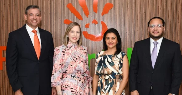 Víctor Óscar Pacheco Méndez, Cristina Ricart de Pacheco, Catherine López y Carlos Espinal.