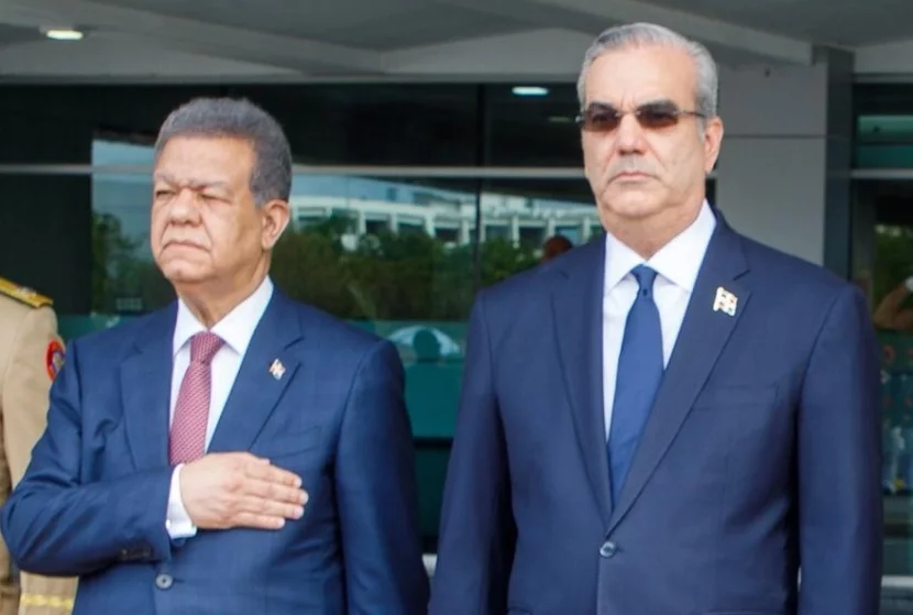 Leonel Fernández y el presidente Luis Abinader.