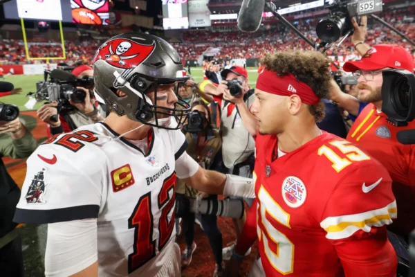 Patrick Mahomes y Tom Brady se enfrentaron en el Super Bowl del 2021. Fuente externa
