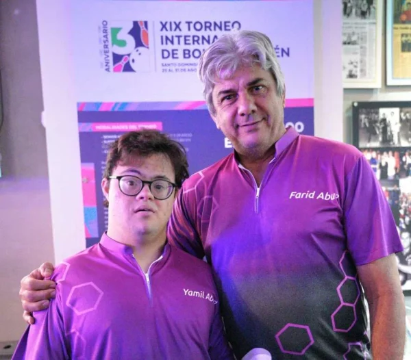 La pareja integrada por Farid Abud y Yamil Abud.