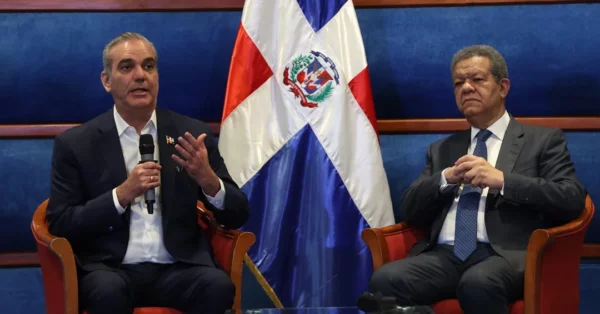 Luis Abinader y Leonel Fernandez en Funglode