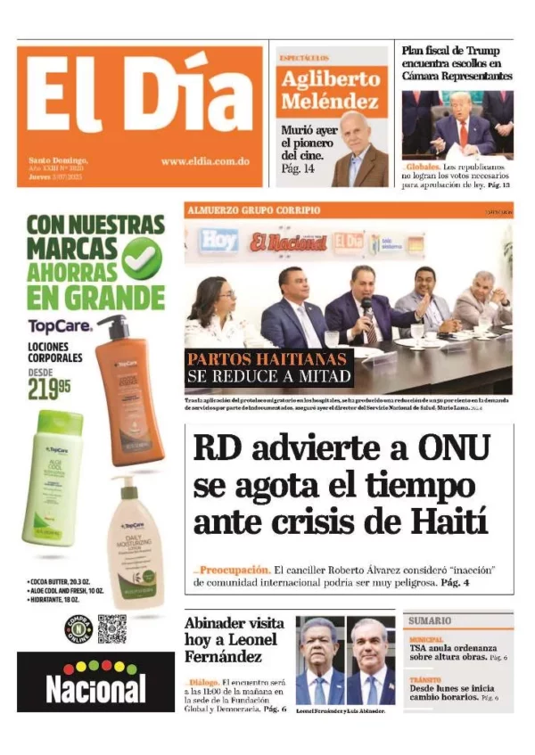 Portada impresa 03-07-2025