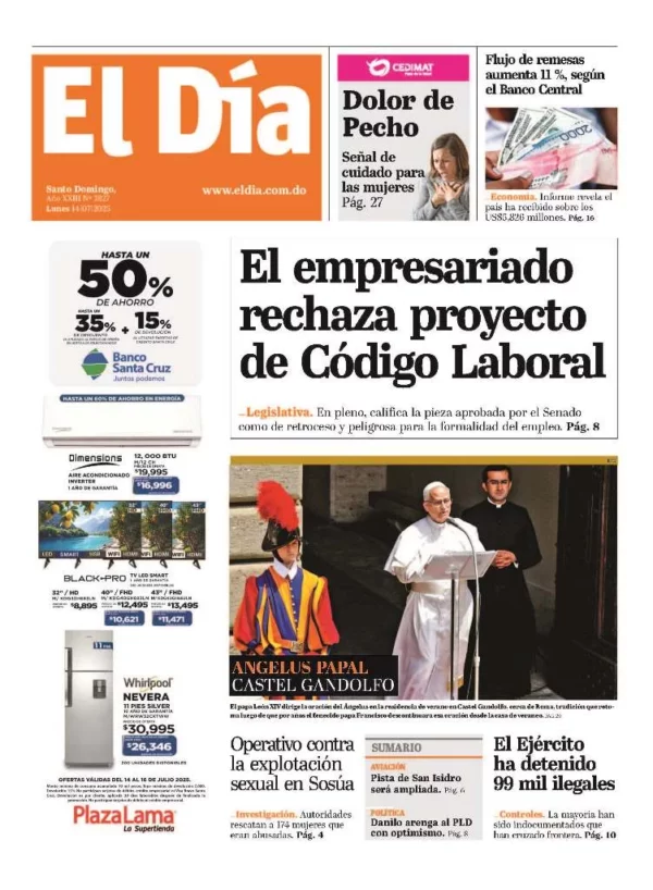 Portada impresa 14-07-2025