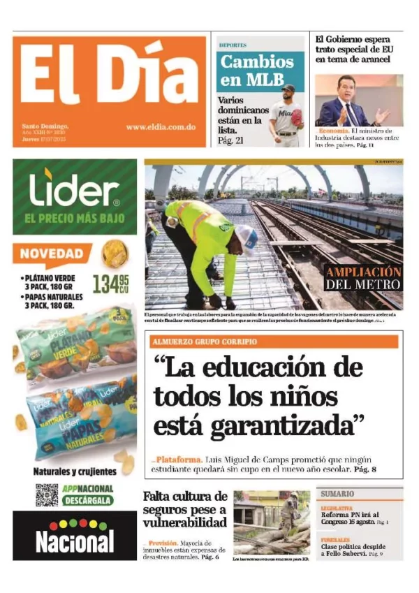 Portada impresa 17-07-2025