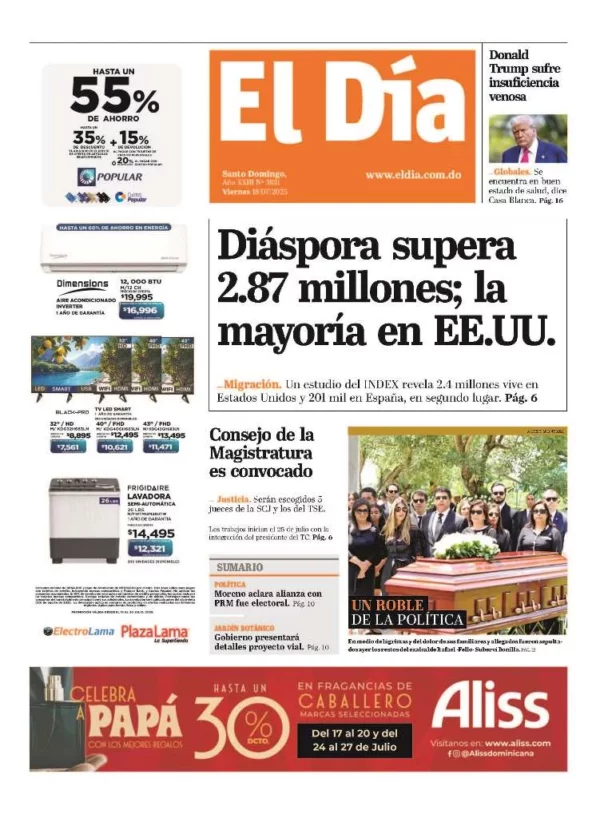 Portada impresa 18-07-2025