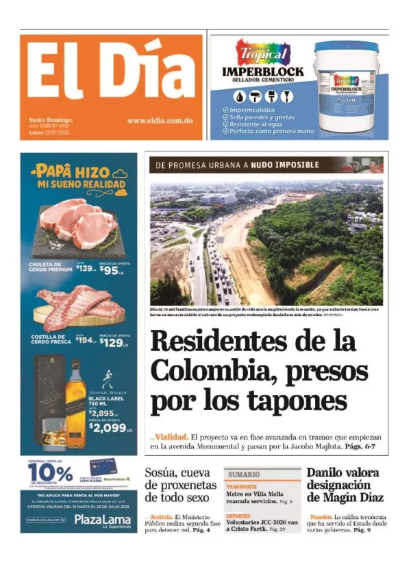 Portada impresa 21-07-2025