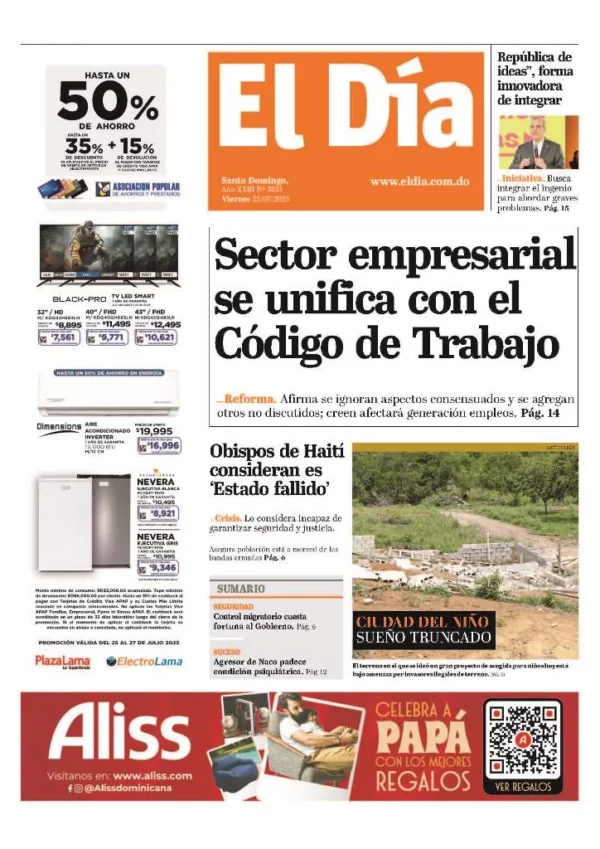 Portada impresa 25-07-2025