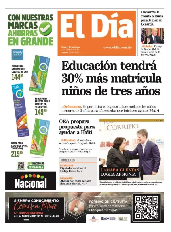 Portada impresa 31-07-2025