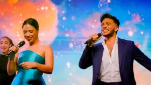Sabrina Estepan y Yohan Amparo tuvieron a cargo uno de los segmentos musicales de la noche del Premio Mujeres que Inspiran
