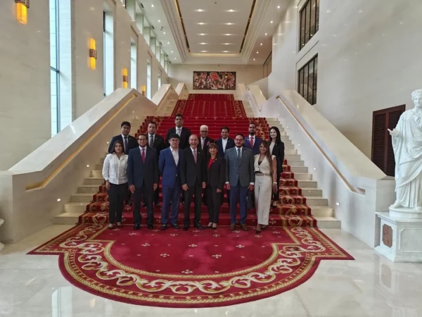 El ministro de Educación Superior, Ciencia y Tecnología, Franklin García Fermín, junto a otras autoridades de universidades dominicanas, se reunieron con altos ejecutivos de China