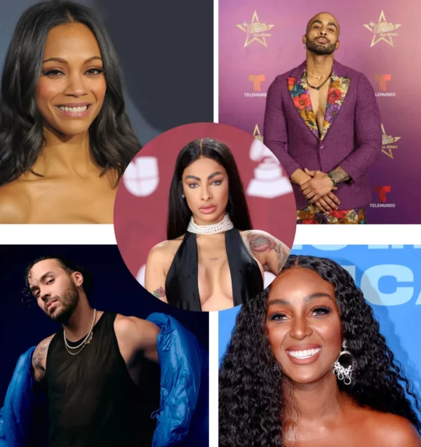 Yailin La Más Viral, Prince Royce, Caramelo, Amara La Negra y Zoé Saldaña.