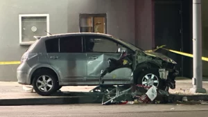 Vehículo que causó el choque en Los Ángeles