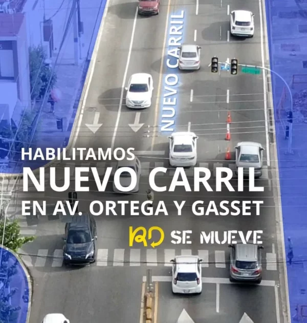 Nuevo Carril en la Ortega y Gasset; Intrant y Digeset estiman mejoría en movilidad