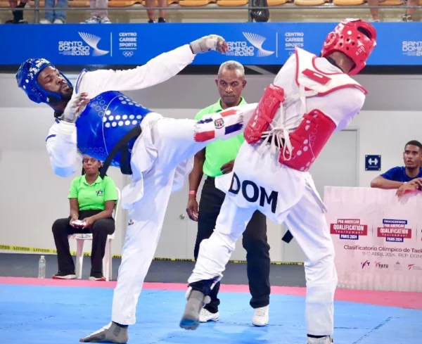 Aspecto de un combate en la categoría superior del evento.