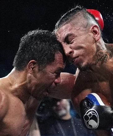 Manny Pacquiao,  en su pelea con Mario Barrios.