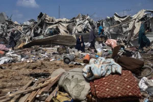 Escombros de bombardeos en Gaza
