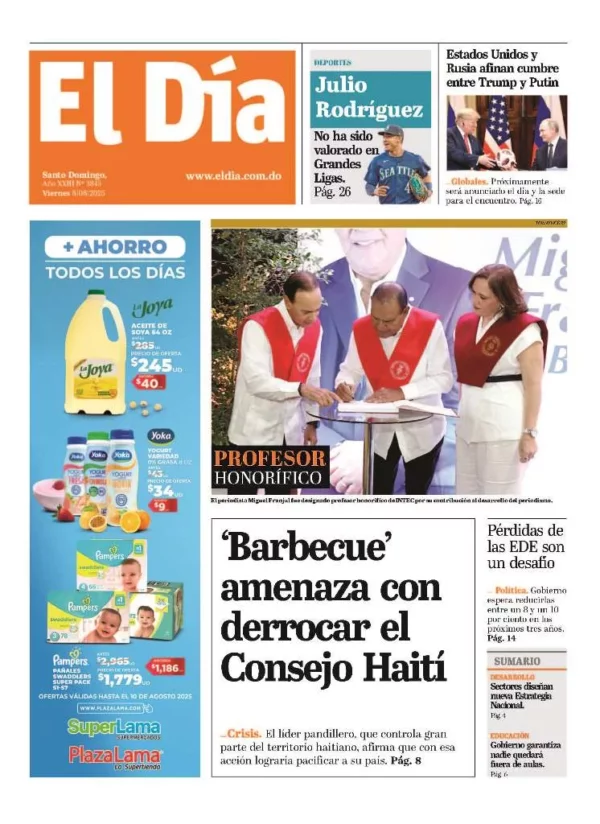 Portada impresa 08-08-2025