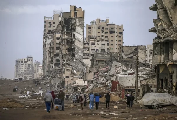 Destrucción de la ciudad de Gaza, en una imagen de archivo.