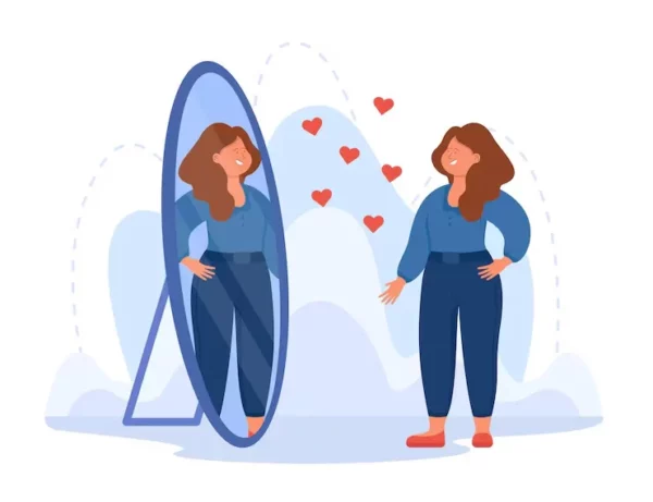 mujer-sonriente-feliz-admirando-hermoso-reflejo-espejo-orgulloso-belleza-confianza-si-mismo-como-bonita-ilustracion-vector-plano-personaje-femenino-narcisismo-amor-propio-concepto-psicologia_74855-2190