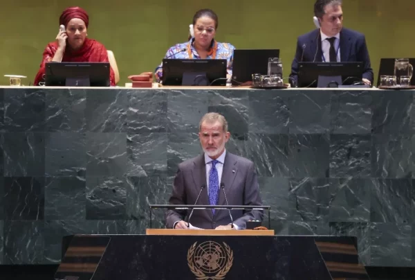 El rey Felipe VI habló ayer en la Asamblea General de la ONU.