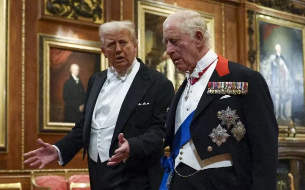 El presidente Donald Trump junto al rey Carlos III.
