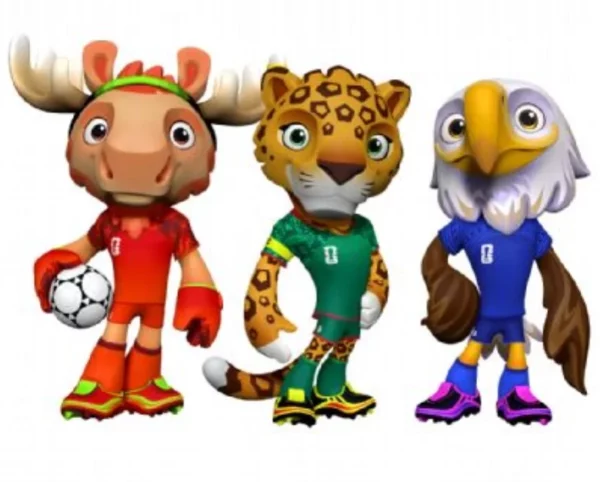 Maple, Clutch y Zayu, las mascotas del Mundial 2026.