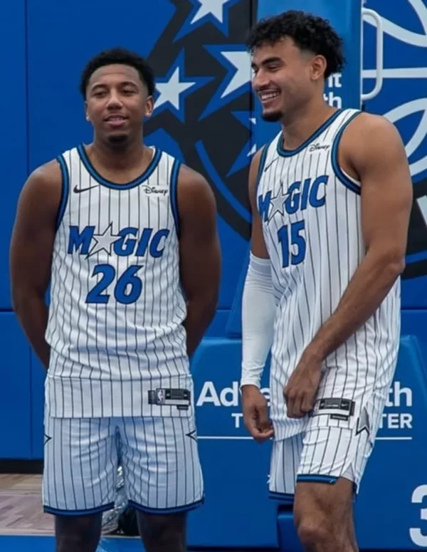 Los dominicanos Lester Quiñones y Justin Minaya formaron parte del Media Day de los Orlando Magic.