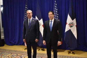 El presidente Luis Abinader y el secretario de Estado, Marco Rubio