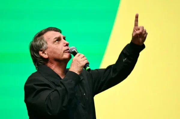 El expresidente brasileño Jair Bolsonaro en un seminario del Partido Liberal el 20 de febrero de 2025 en Brasilia.