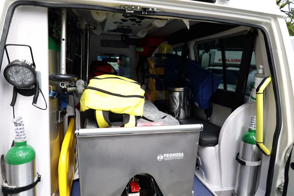 Las ambulancias de la Daeh brindan asistencia prehospitalaria y traslados. Alexis Monegro.