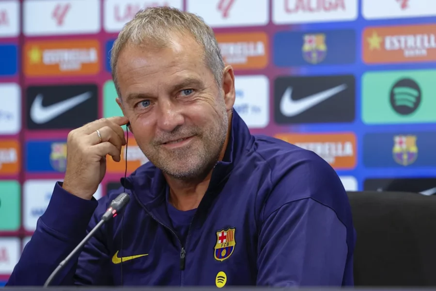 El entrenador del Barcelona, Hansi Flick