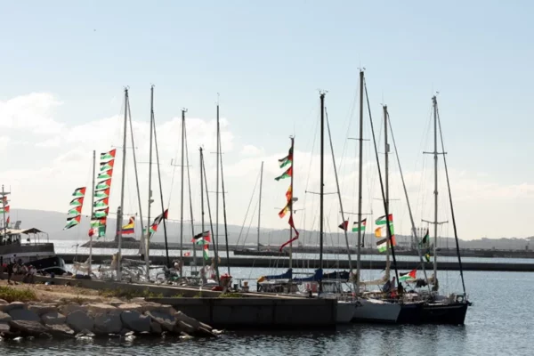 La Flotilla Global Sumud (GSF) en el puerto de Bizerta, Túnez, el pasado 13 de septiembre.
