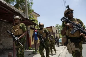 Militar de la misión de Kenia en Haití